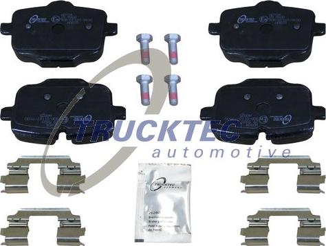 Trucktec Automotive 08.34.158 - Гальмівні колодки, дискові гальма autocars.com.ua
