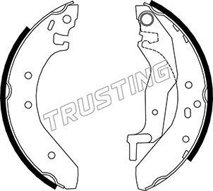 Trusting 007017 - Комплект тормозных колодок, барабанные autodnr.net