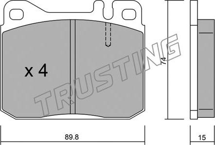 Trusting 013.0 - Гальмівні колодки, дискові гальма autocars.com.ua