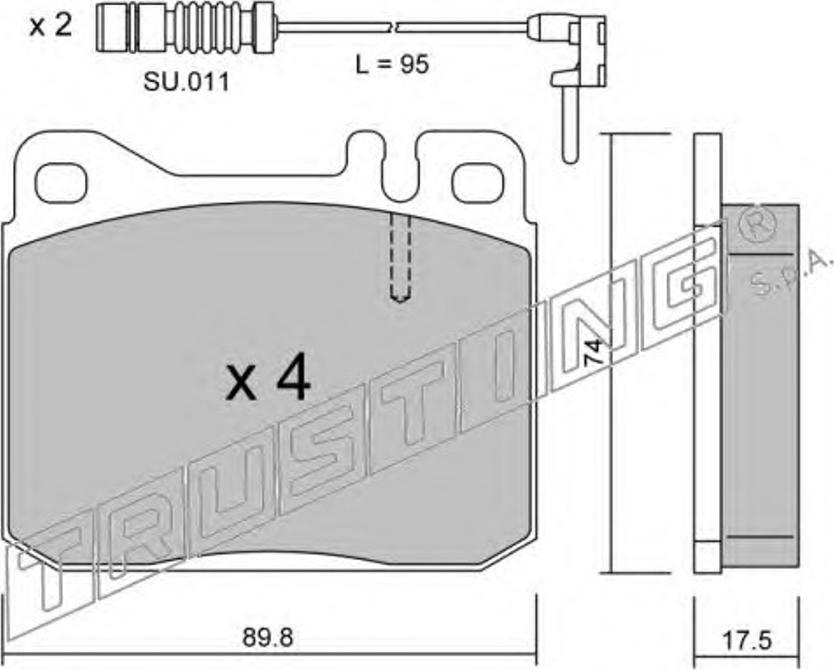 Trusting 0131W - Тормозные колодки, дисковые, комплект avtokuzovplus.com.ua