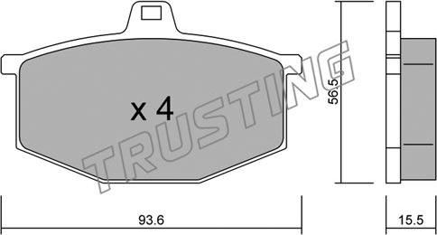 Trusting 014.0 - Тормозные колодки, дисковые, комплект autodnr.net