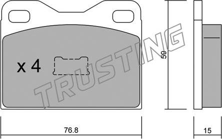 Trusting 017.0 - Гальмівні колодки, дискові гальма autocars.com.ua