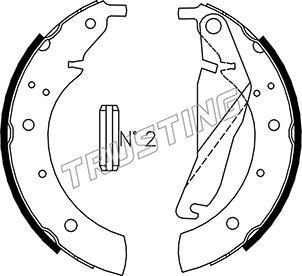 Trusting 019.022 - Комплект тормозных колодок, барабанные autodnr.net