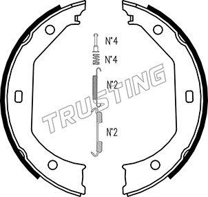 Trusting 019.027K - Комплект гальм, ручник, парковка autocars.com.ua