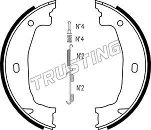 Trusting 019.028K - Комплект гальм, ручник, парковка autocars.com.ua