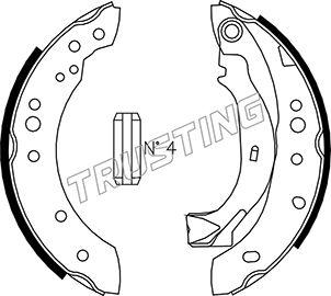 Trusting 022.036 - Комплект гальм, барабанний механізм autocars.com.ua