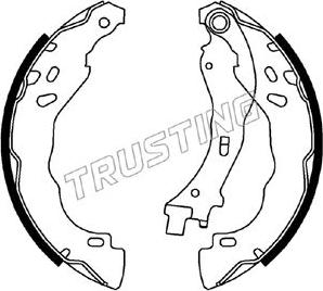 Trusting 022.037 - Комплект тормозных колодок, барабанные avtokuzovplus.com.ua