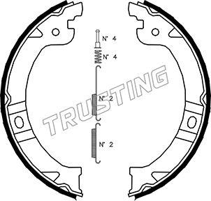 Trusting 023.002K - Комплект гальм, ручник, парковка autocars.com.ua