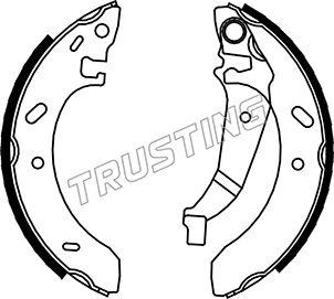 Trusting 023.005 - Комплект тормозных колодок, барабанные autodnr.net