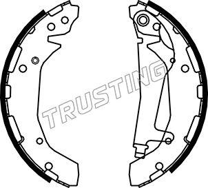 Trusting 023.007 - Комплект тормозных колодок, барабанные autodnr.net