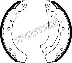 Trusting 023.009 - Комплект гальм, барабанний механізм autocars.com.ua