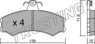 Trusting 033.1 - Гальмівні колодки, дискові гальма autocars.com.ua