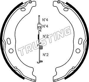 Trusting 034.118K - Комплект гальм, ручник, парковка autocars.com.ua
