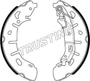 Trusting 034.124 - Комплект тормозных колодок, барабанные avtokuzovplus.com.ua