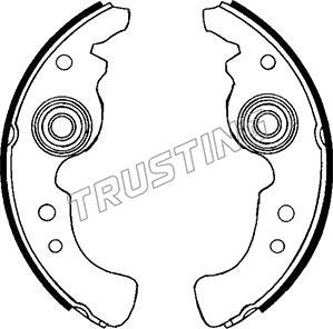 Trusting 037.013 - Комплект тормозных колодок, барабанные autodnr.net