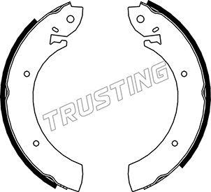 Trusting 040.080 - Комплект тормозных колодок, барабанные autodnr.net