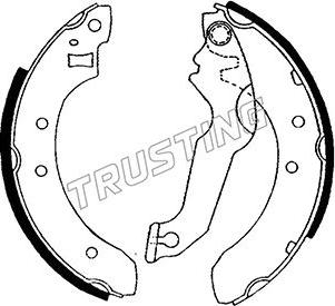 Trusting 040.115 - Комплект тормозных колодок, барабанные avtokuzovplus.com.ua