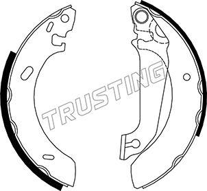 Trusting 040.133 - Комплект гальм, барабанний механізм autocars.com.ua