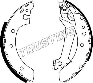 Trusting 040.142 - Комплект гальм, барабанний механізм autocars.com.ua