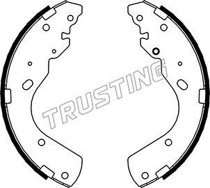 Trusting 040.156 - Комплект тормозных колодок, барабанные autodnr.net