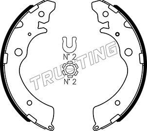 Trusting 044.017 - Комплект гальм, барабанний механізм autocars.com.ua