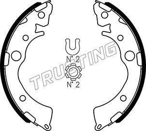 Trusting 044.018 - Комплект гальм, барабанний механізм autocars.com.ua
