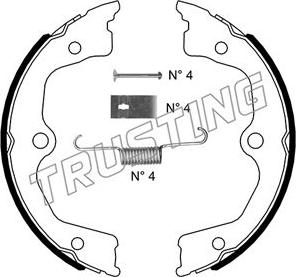 Trusting 044.030K - Комплект тормозов, ручник, парковка autodnr.net