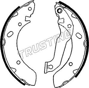 Trusting 046.201 - Комплект тормозных колодок, барабанные avtokuzovplus.com.ua