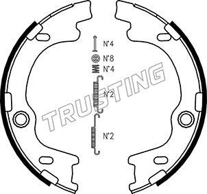 Trusting 046.221K - Комплект гальм, ручник, парковка autocars.com.ua