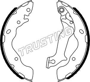 Trusting 046.233 - Комплект гальм, барабанний механізм autocars.com.ua