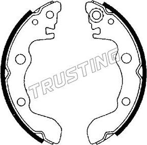 Trusting 047.367 - Комплект гальм, барабанний механізм autocars.com.ua