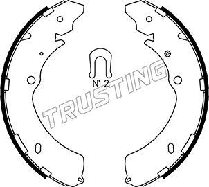 Trusting 047.374 - Комплект тормозных колодок, барабанные autodnr.net