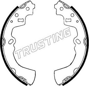 Trusting 049.121 - Комплект гальм, барабанний механізм autocars.com.ua