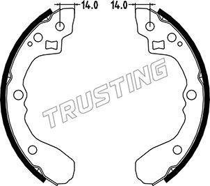 Trusting 049.151 - Комплект тормозных колодок, барабанные autodnr.net