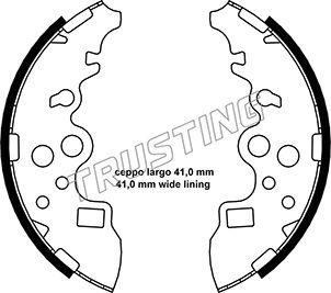 Trusting 049.157 - Комплект тормозных колодок, барабанные avtokuzovplus.com.ua