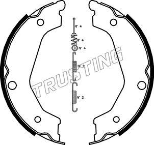 Trusting 049.162K - Комплект гальм, ручник, парковка autocars.com.ua