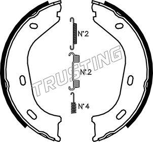 Trusting 052.116K - Комплект гальм, ручник, парковка autocars.com.ua