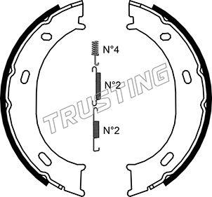 Trusting 052.126K - Комплект тормозов, ручник, парковка autodnr.net