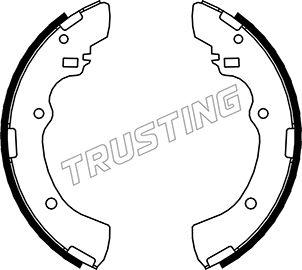Trusting 064.164 - Комплект тормозных колодок, барабанные autodnr.net