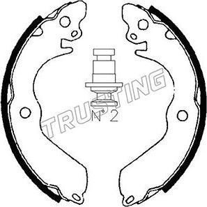 Trusting 064.168 - Комплект тормозных колодок, барабанные autodnr.net