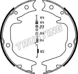 Trusting 064.177K - Комплект гальм, ручник, парковка autocars.com.ua