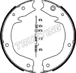 Trusting 064.179K - Комплект гальм, ручник, парковка autocars.com.ua