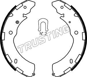 Trusting 064.181 - Комплект тормозных колодок, барабанные autodnr.net