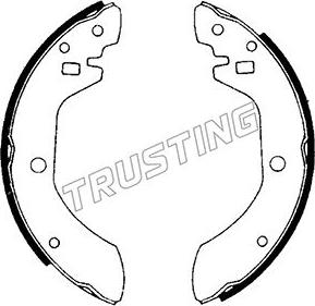 Trusting 067.145 - Комплект гальм, барабанний механізм autocars.com.ua