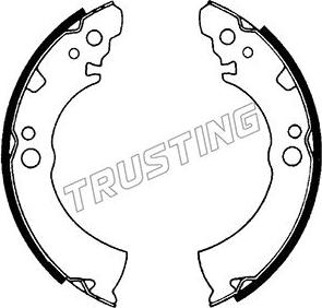 Trusting 067.163 - Комплект гальм, барабанний механізм autocars.com.ua