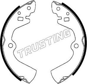 Trusting 067.172 - Комплект гальм, барабанний механізм autocars.com.ua