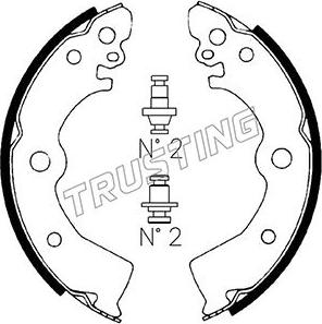 Trusting 067.182 - Комплект тормозных колодок, барабанные autodnr.net