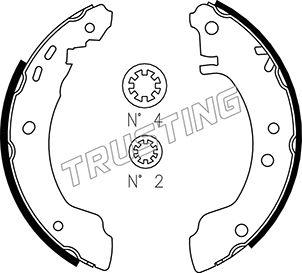Trusting 067.184 - Комплект тормозных колодок, барабанные autodnr.net