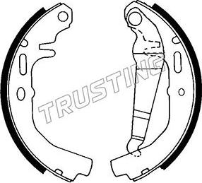 Trusting 073.158 - Комплект тормозных колодок, барабанные autodnr.net