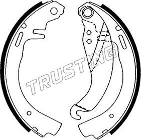 Trusting 073.160 - Комплект гальм, барабанний механізм autocars.com.ua